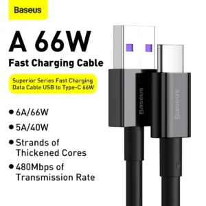 Baseus Dynamic Series 100W Fast Braided Charging Data Cable Type-C to Type-C