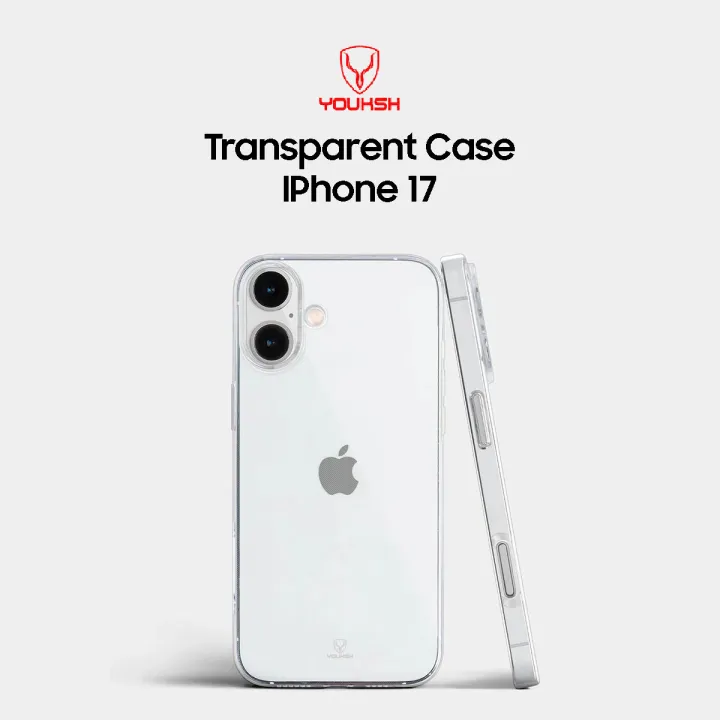YOUSKH IPHONE 17 Transparent Soft Shock Proof Jelly Back Cover
